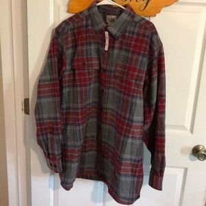 Men’s chamois plaid L.L. Bean flannel shirt